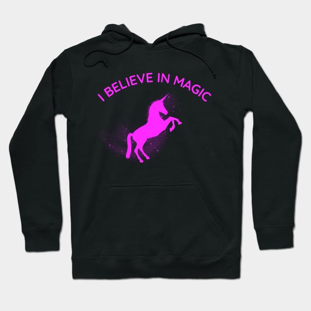 I Believe In Magic - Unicorn Hoodie by EmmyJ